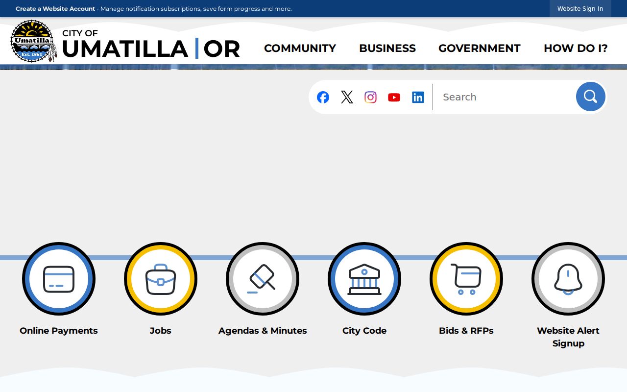 Umatilla criminal records and official city government source