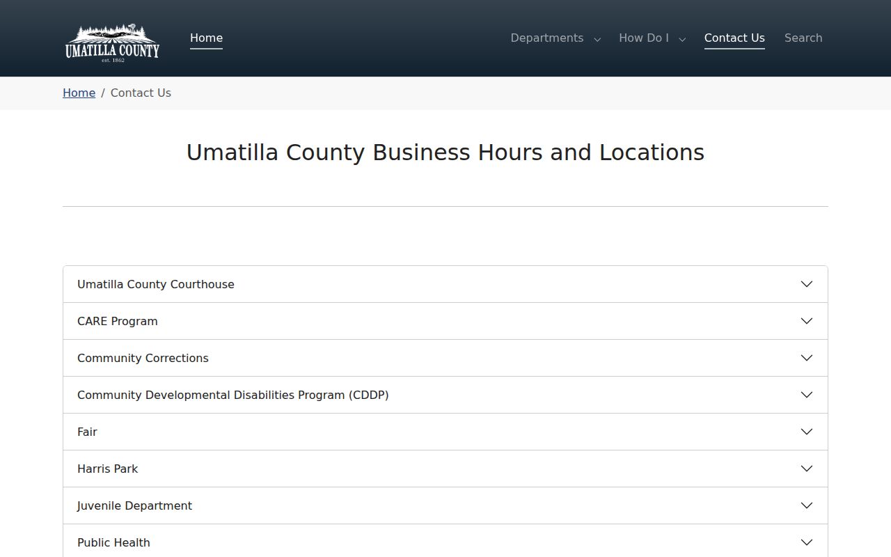 Umatilla County criminal record office contact directory